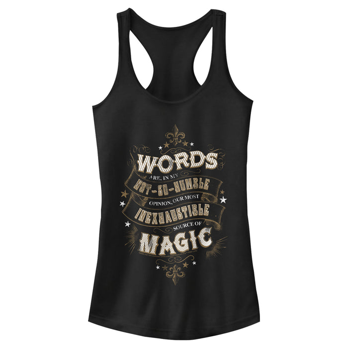 fifth sun Junior's Harry Potter Dumbledore Humble Wisdom Racerback Tank Top