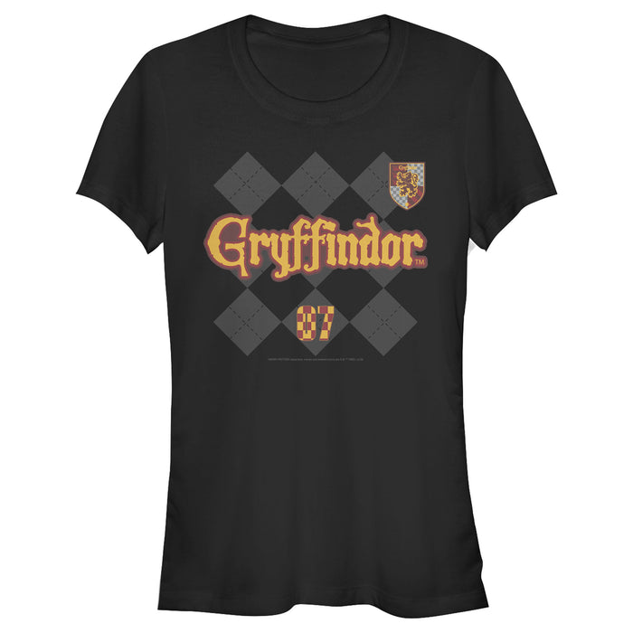 fifth sun Junior's Harry Potter Gryffindor Argyle Print T-Shirt