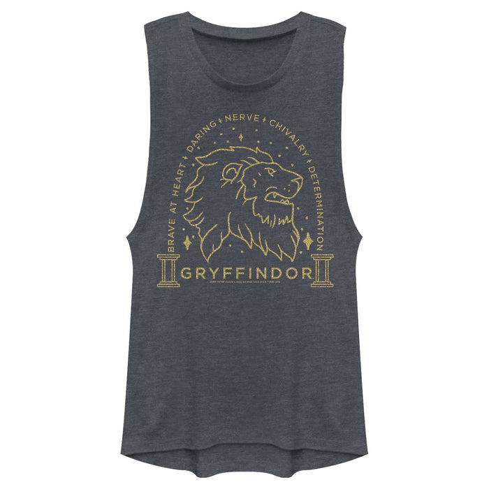 fifth sun Junior's Harry Potter Gryffindor House Emblem Festival Muscle Tee