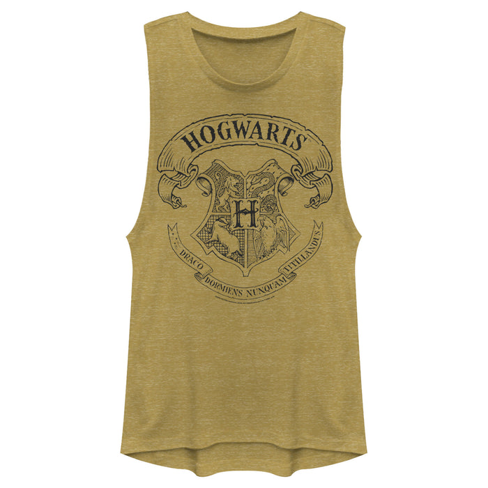 fifth sun Junior's Harry Potter Hogwarts 4 House Crest Festival Muscle Tee