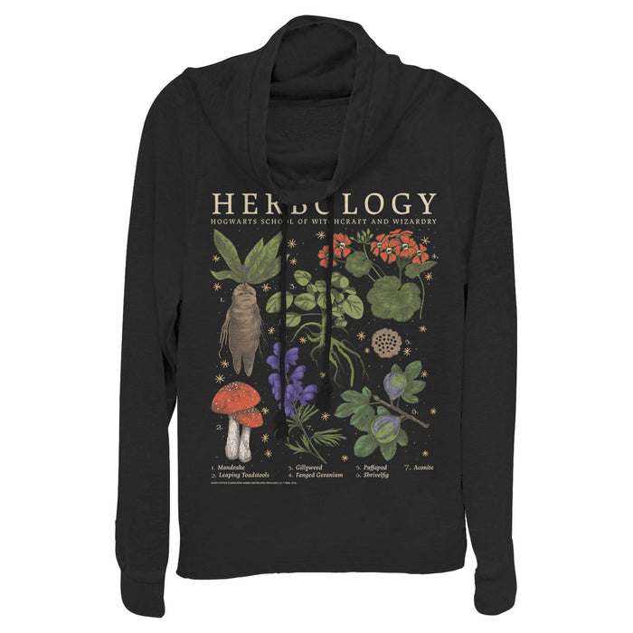 fifth sun Junior's Harry Potter Hogwarts Herbology Cowl Neck Sweatshirt