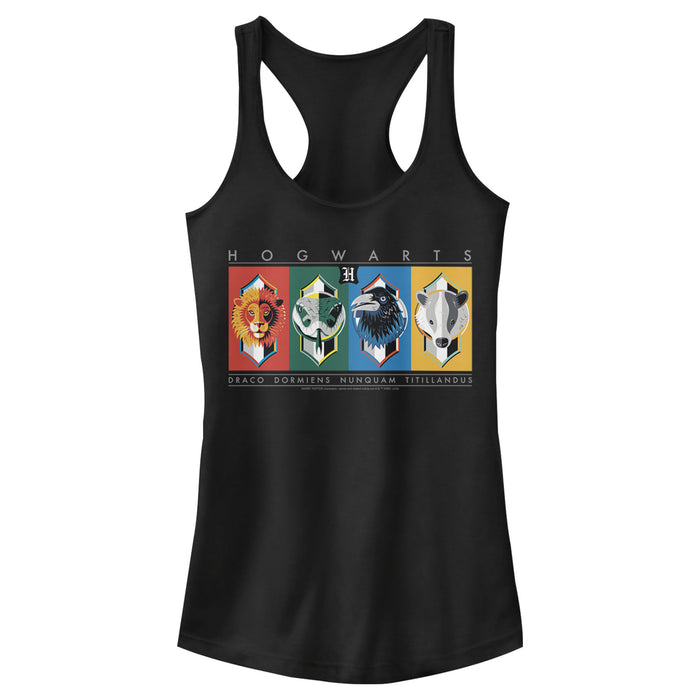 fifth sun Junior's Harry Potter Hogwarts House Mascots Racerback Tank Top