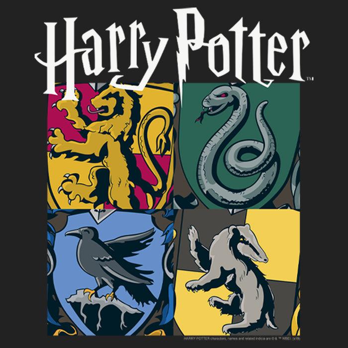 Fifth Sun Junior's Harry Potter Hogwarts Houses Vintage Collage Festival Muscle Tee