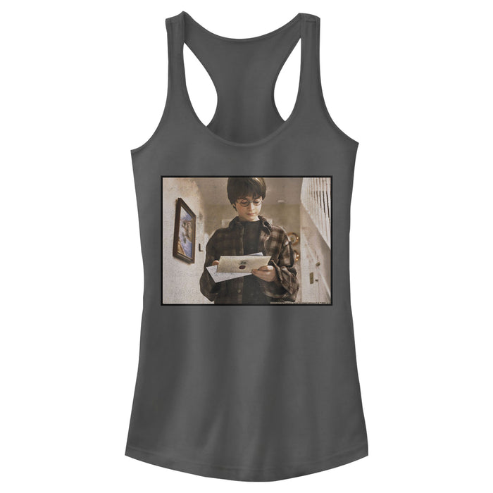 fifth sun Junior's Harry Potter Letter to Hogwarts Memory Racerback Tank Top