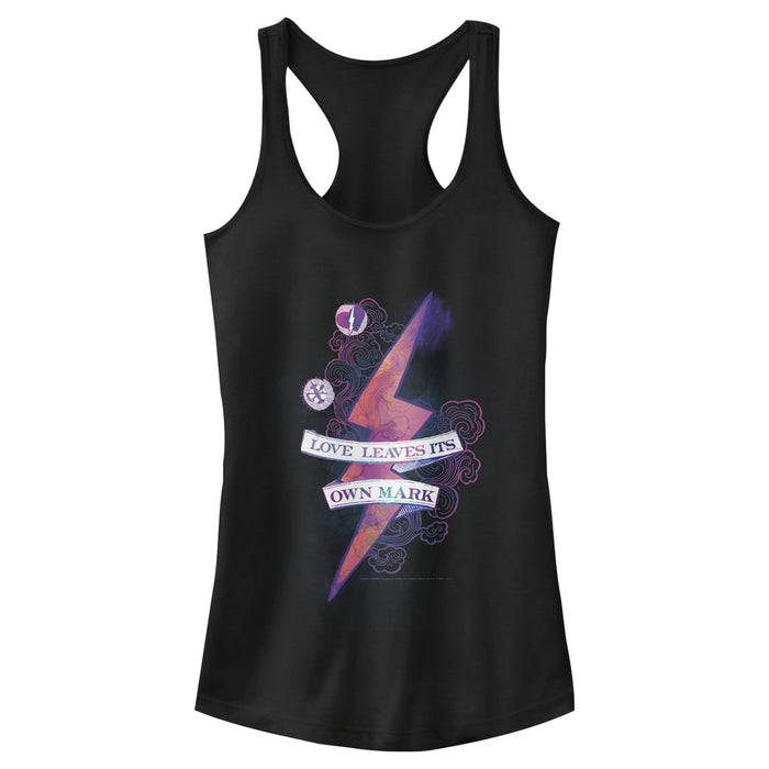 fifth sun Junior's Harry Potter Love Leaves Its Own Mark Racerback Tank Top