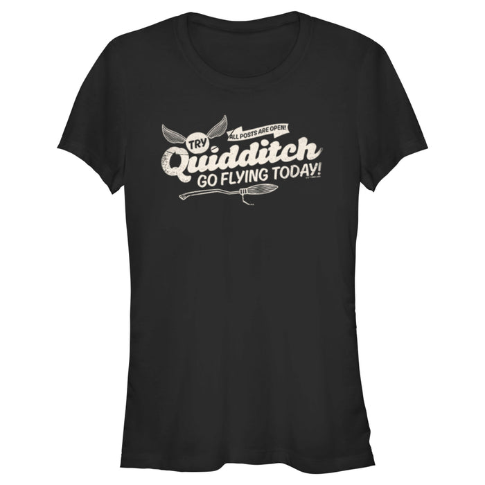 fifth sun Junior's Harry Potter Quidditch Go Flying Today T-Shirt