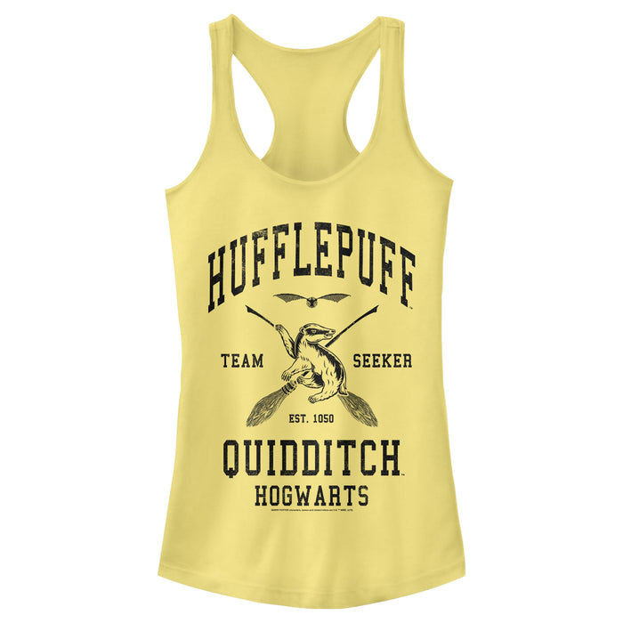 fifth sun Junior's Harry Potter Quidditch Hufflepuff Team Seeker Racerback Tank Top