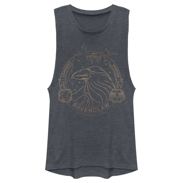 fifth sun Junior's Harry Potter Ravenclaw House Emblem Festival Muscle Tee