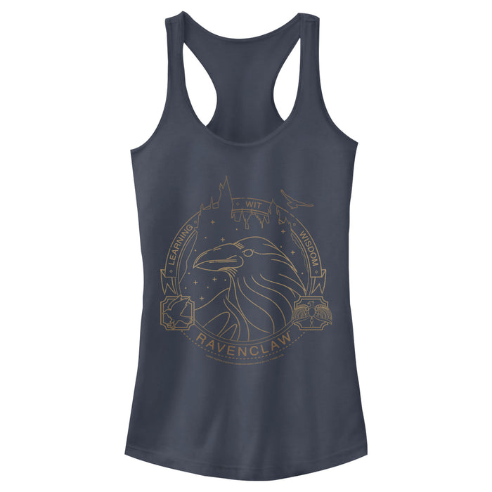 fifth sun Junior's Harry Potter Ravenclaw House Emblem Racerback Tank Top