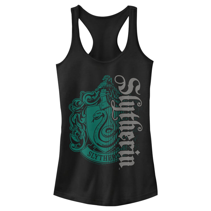 fifth sun Junior's Harry Potter Slytherin Dark Badge Logo Racerback Tank Top
