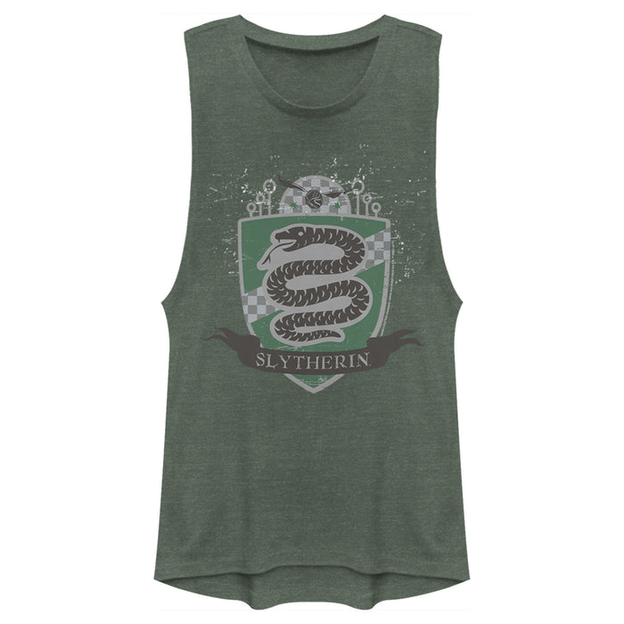 fifth sun Junior's Harry Potter Slytherin House Shield Festival Muscle Tee