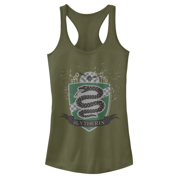 fifth sun Junior's Harry Potter Slytherin House Shield Racerback Tank Top