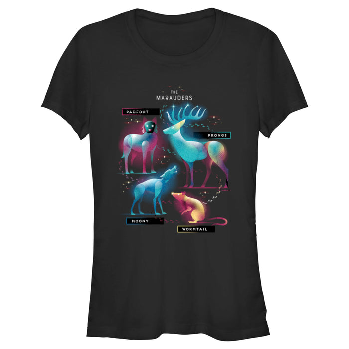 fifth sun Junior's Harry Potter The Marauder Animals T-Shirt