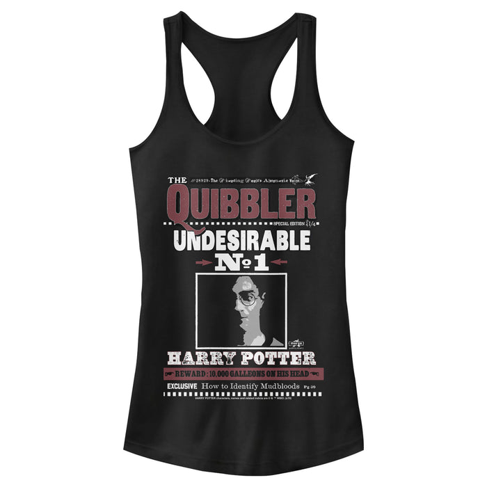 fifth sun Junior's Harry Potter Undesirable No. 1 Quibbler Racerback Tank Top