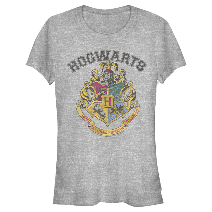 fifth sun Junior's Harry Potter Vintage Hogwarts Crest T-Shirt