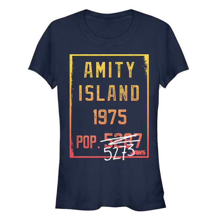 fifth sun Junior's Jaws Amity Island Population T-Shirt