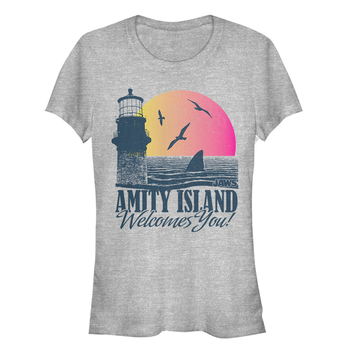 fifth sun Junior's Jaws Amity Island Tourist Welcome T-Shirt