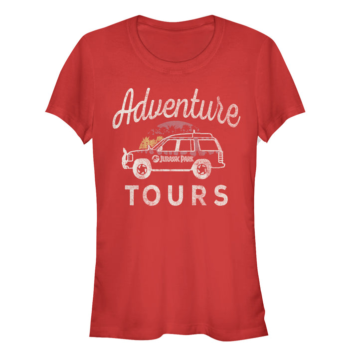 fifth sun Junior's Jurassic Park Adventure Car Tours T-Shirt