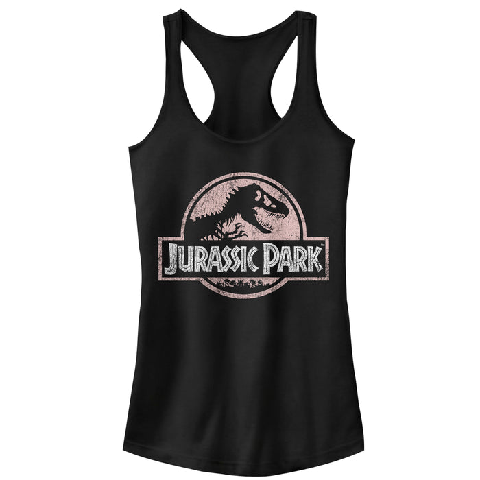 fifth sun Junior's Jurassic Park Dusty Logo Racerback Tank Top
