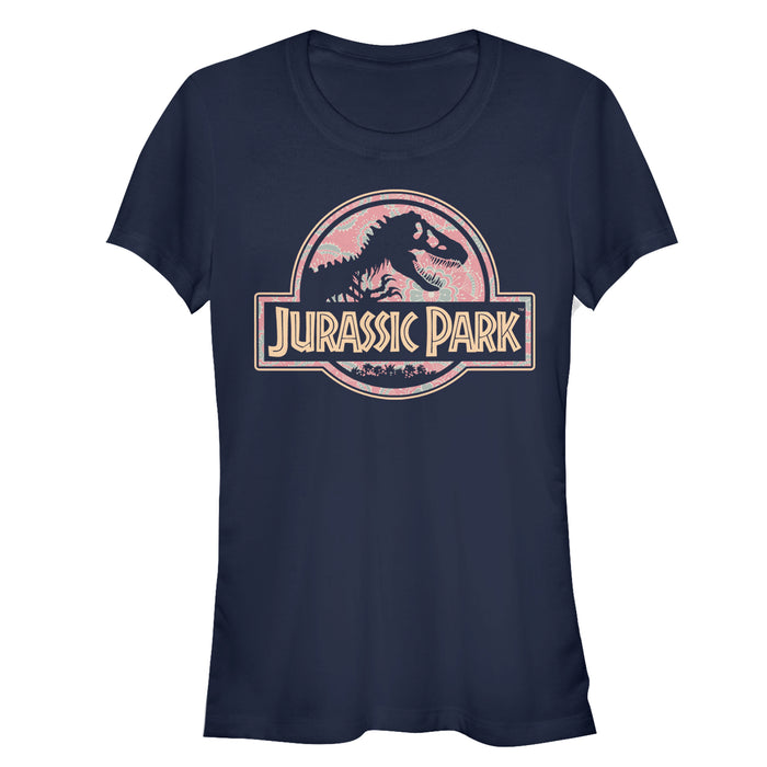 fifth sun Junior's Jurassic Park Logo Henna Print T-Shirt