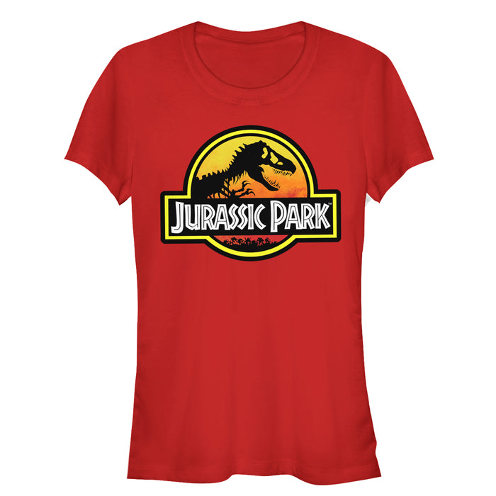 fifth sun Junior's Jurassic Park Logo Outlined T-Shirt