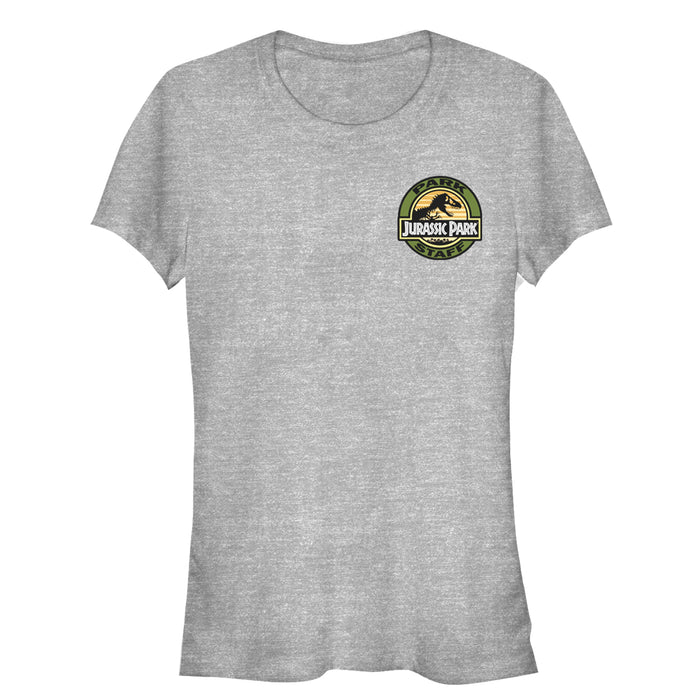 fifth sun Junior's Jurassic Park Park Staff Patch T-Shirt