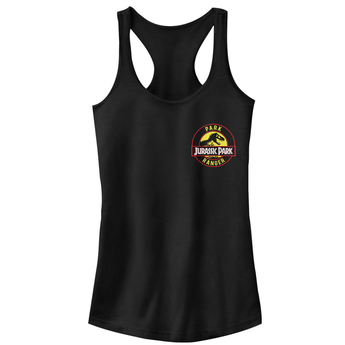 fifth sun Junior's Jurassic Park Ranger Logo Badge Racerback Tank Top