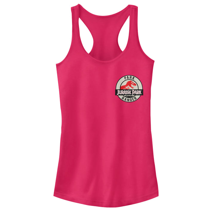 fifth sun Junior's Jurassic Park Ranger Logo Badge Racerback Tank Top