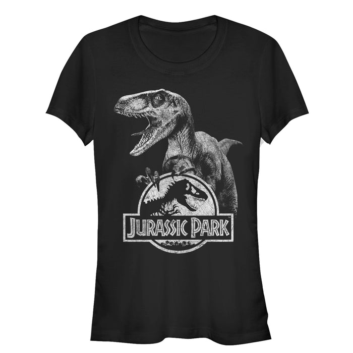 fifth sun Junior's Jurassic Park Raptor Logo T-Shirt