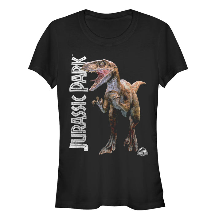 fifth sun Junior's Jurassic Park Velociraptor Logo T-Shirt