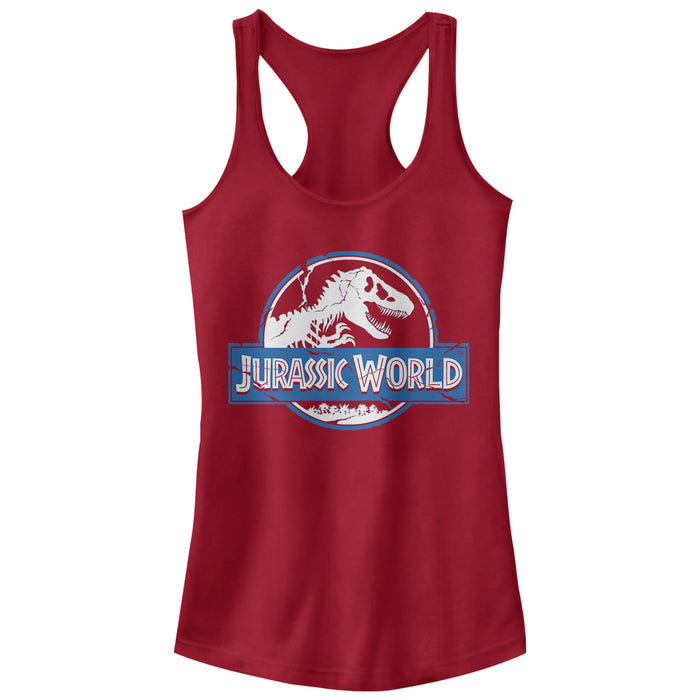 fifth sun Junior's Jurassic World: Fallen Kingdom Cracked Logo Racerback Tank Top