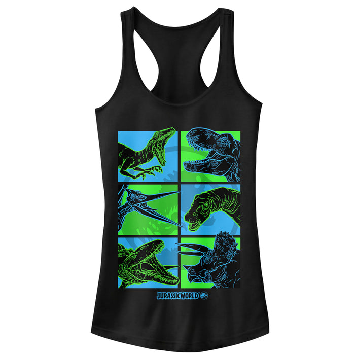 fifth sun Junior's Jurassic World: Fallen Kingdom Dino Bingo Racerback Tank Top