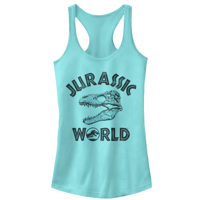 fifth sun Junior's Jurassic World: Fallen Kingdom Skeleton Logo Racerback Tank Top