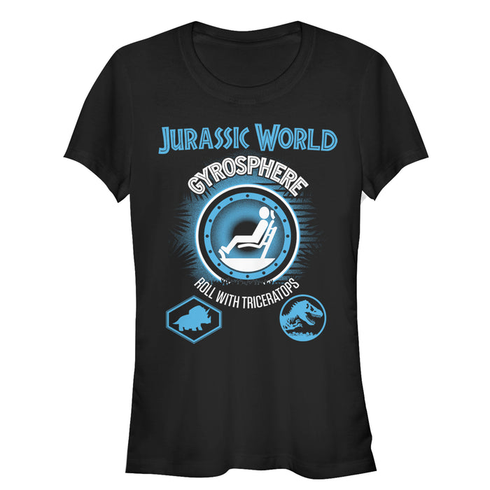 fifth sun Junior's Jurassic World Gyrosphere Roll With Triceratops T-Shirt