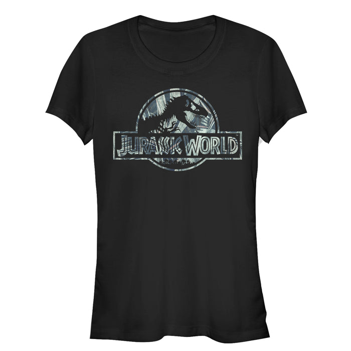 fifth sun Junior's Jurassic World Jurassic Worldscale Tropical T. Rex Logo T-Shirt