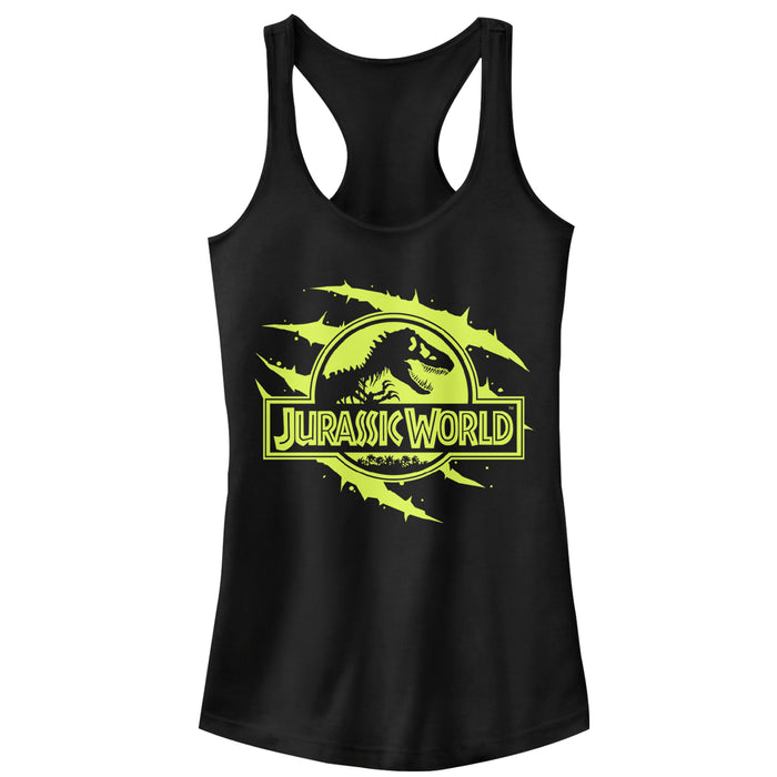 fifth sun Junior's Jurassic World Logo Claw Marks Racerback Tank Top
