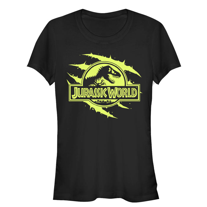 fifth sun Junior's Jurassic World Logo Claw Marks T-Shirt