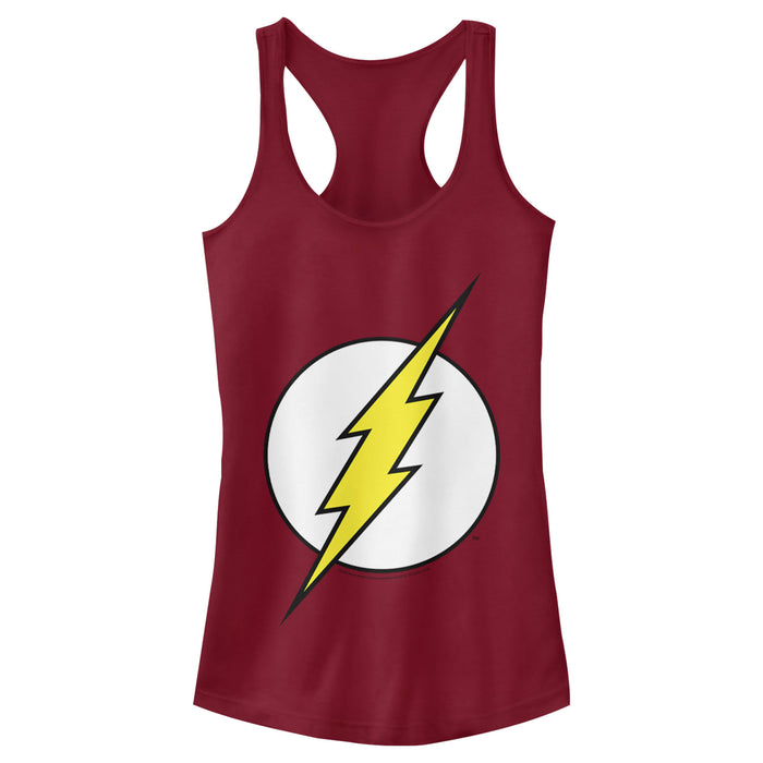 fifth sun Junior's Justice League Flash Classic Logo Racerback Tank Top