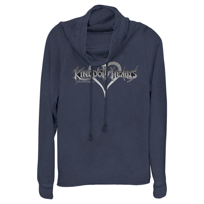 fifth sun Junior's Kingdom Hearts 1 Game Logo Cowl Neck Sweatshirt