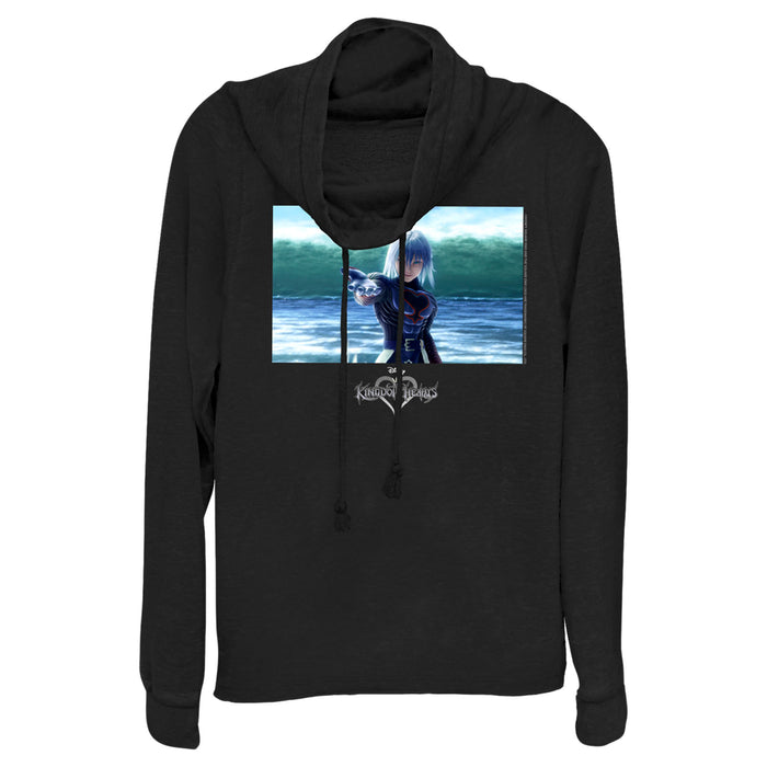 fifth sun Junior's Kingdom Hearts 1 Heartless Riku Cowl Neck Sweatshirt