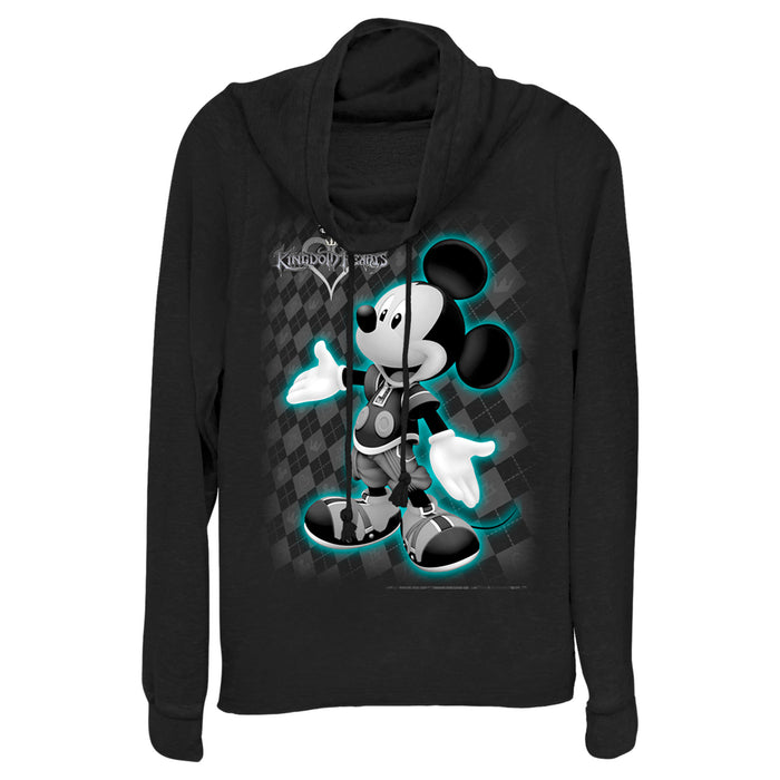 fifth sun Junior's Kingdom Hearts 1 King Mickey Cowl Neck Sweatshirt