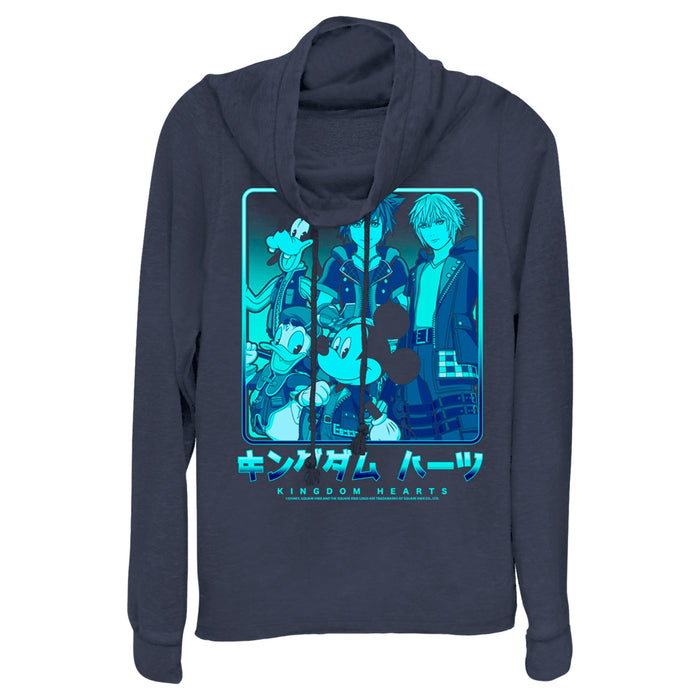 fifth sun Junior's Kingdom Hearts 3 Heroes In a Box Cowl Neck Sweatshirt
