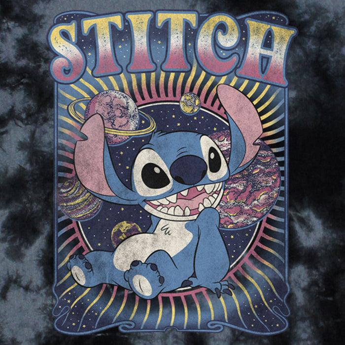 Fifth Sun Junior's Lilo & Stitch Distressed Groovy Planets Stitch T-Shirt