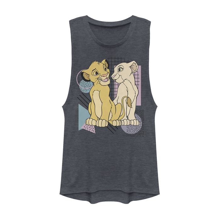 fifth sun Junior's Lion King Bold Retro Cub Love Festival Muscle Tee