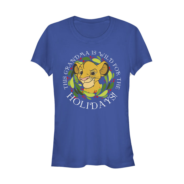 fifth sun Junior's Lion King Christmas Wild Grandma T-Shirt