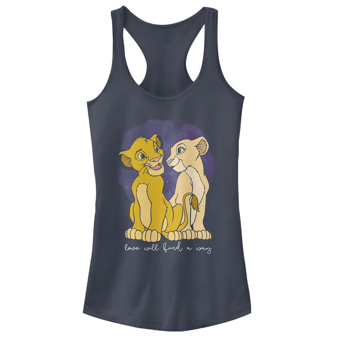 fifth sun Junior's Lion King Cub Love Finds A Way Racerback Tank Top