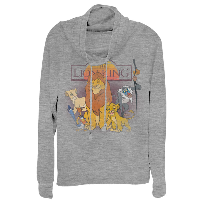 fifth sun Junior's Lion King Family Cowl Neck Sweatshirt