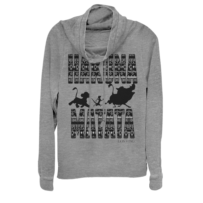 fifth sun Junior's Lion King Hakuna Matata Cowl Neck Sweatshirt