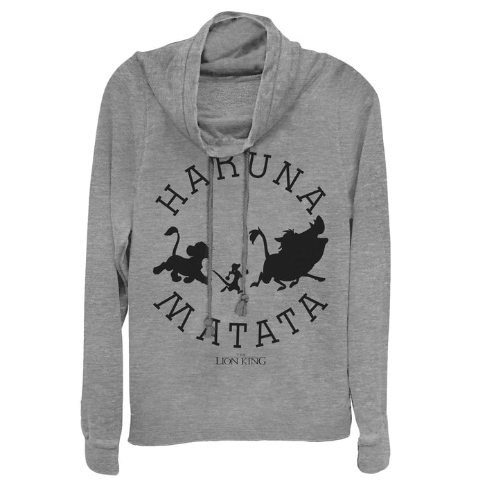 fifth sun Junior's Lion King Hakuna Matata Means No Worries Cowl Neck Sweatshirt