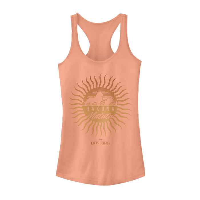 Fifth Sun Junior's Lion King Hakuna Sunset Rays Racerback Tank Top